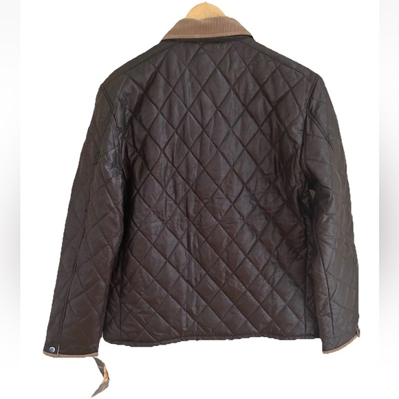 Yellowstone Brown Quilted Logo Snap Button Zip Up Corduroy Trim Jacket NWT Sz L - Picture 5 of 9